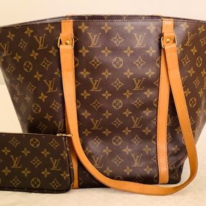 Vintage Louise Vuitton Messenger Tote with wallet.